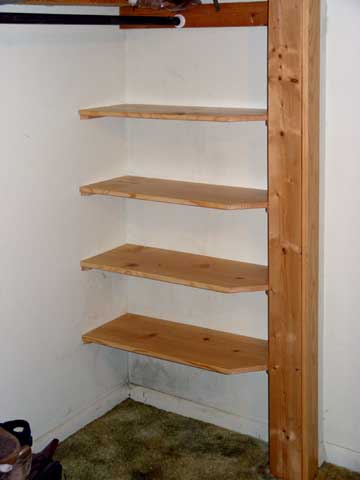 Closet shelves