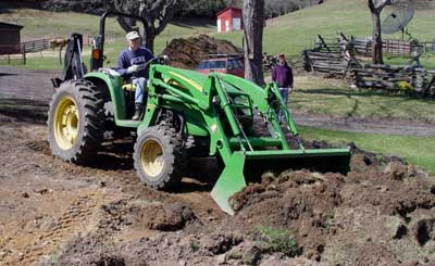 Loading topsoil