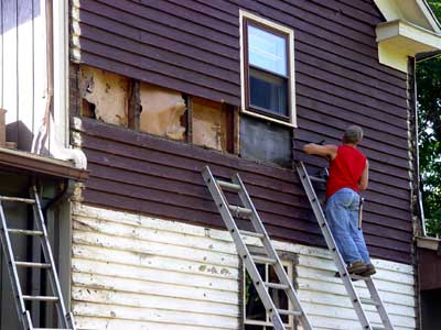 Chris on ladder